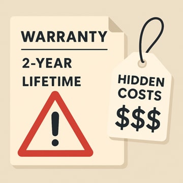 Garage door spring warranty hidden costs graphic